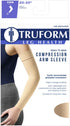 Truform Lymphedema Compression Arm Sleeve – 20-30 mmHg Post Mastectomy Support, Dot Top Grip, Beige, Large
