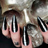 6 Sheets Halloween Nail Art Stickers, Luminous 3D Self Adhesive Glow in The Dark Designs for Halloween Nail Decorations