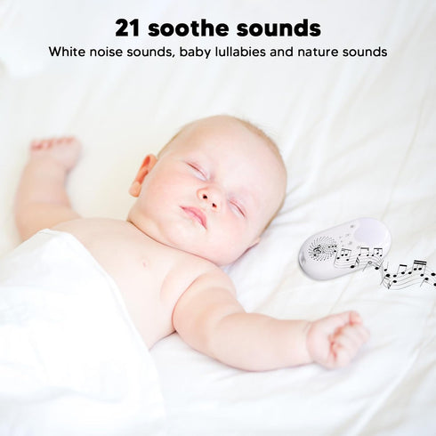 YUEHISY 21 White Noise Sleep Instrument, Sound Multifunction Rechargeable Promote Sleep Sound Machine, Colorful Light