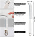 3pcs Gap Cleaning Brush, Hard Bristle Multifunctional Brushes for Dead Corners, Clip Brush 2-in-1 Detail Cleaner (White)