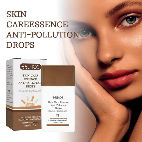 Fake Tan Peptide Serums - Bronzing Drops Dupes for Skin Care, Anti-Pollution Sunshine Drops for Replenishing Skin and Body, Liquid Bronzer Drops Cream, Self Tanner Drops, Aging Skin Treatment (1pc)