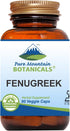 Pure Mountain Botanicals Fenugreek Capsules - 600mg Organic Fenugreek Seed Supplement, Kosher Vegan