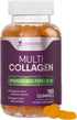 Collagen Gummies with 2500mcg Biotin, Vitamin C & Zinc, 120 Count - Hydrolyzed Type 1 & 3 Collagen Peptides Supplement