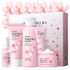 Sakura Skincare Kit for Teenage Girls - 5Pcs Travel Present Set with Cleanser, Toner, Serum, Eye Cream, Face Cream