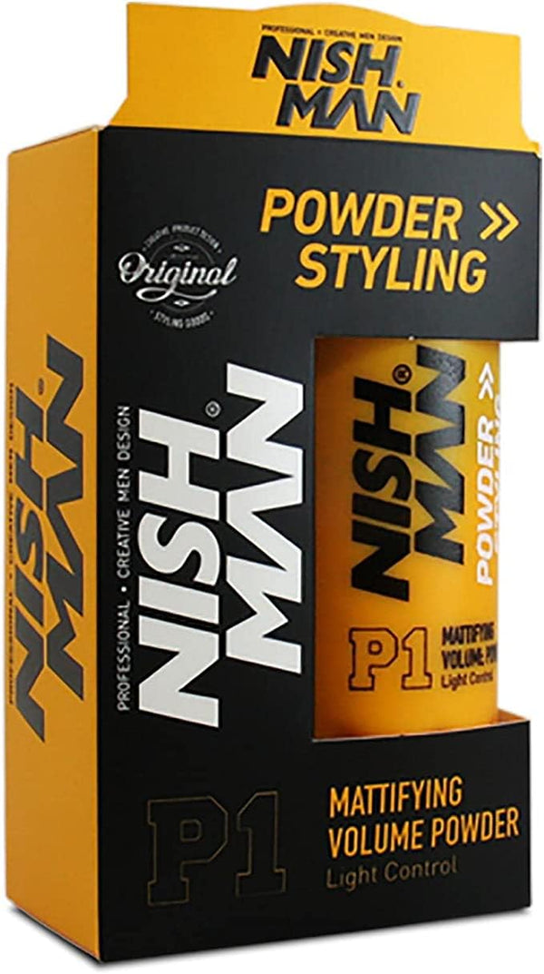 nishman Hair Styling Series, P1 Hair Styling Powder Wax, 20gr