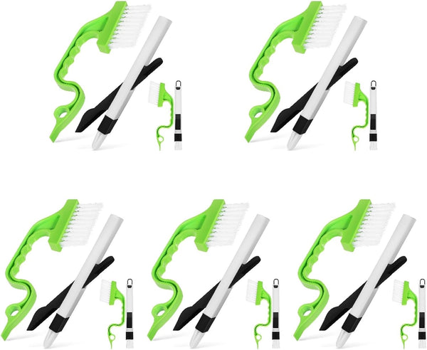 Mobestech 20 Pcs Brush Window Track Cleaner Kit - Window Cleaner, Blinds Washing Tools, Keyboard Cleaner, Sunroof