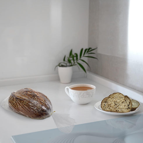 Bread Bags with Ties, 100 Clear Reusable Bags and 100 Ties