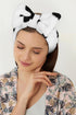 Spa Headbands for Women, Washing Face Bow Tie Head Band, Cute Skincare Headband for Teen Girls, Cow Print