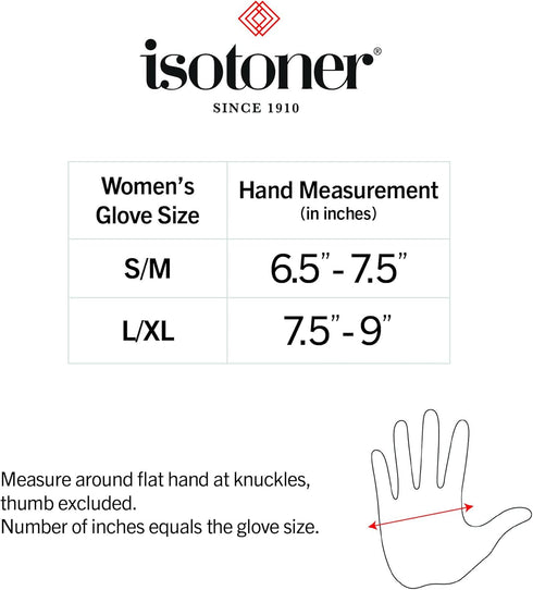 isotoner Arthritis Compression Gloves - Open/Full Finger Design