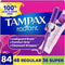 Tampax Radiant Tampons for Women Multipack, with LeakGuard Braid, Regular/Super Absorbency, Unscented,