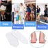 Medial & Lateral Heel Wedge Silicone Insoles, Supination & Pronation Corrective Gel Adhesive Shoe Inserts for Foot