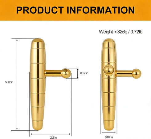 T-Bar Trigger Point Massager Tool - Copper Deep Tissue Massage Tool, Witha Small Massage Pen, for Neck Shoulder Back