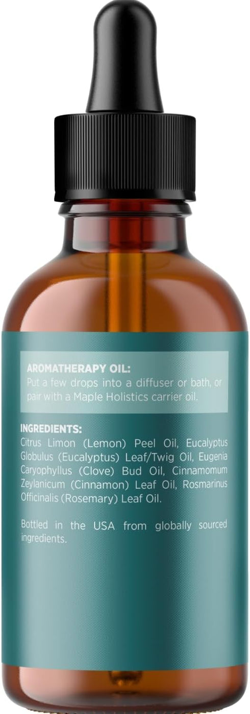 Thieves Myth Pure Essential Oil Blend - Purification Blend for Diffuser of Cinnamon, Eucalyptus, Lemon, Rosemary, Clove