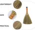 Veemoon 4 Pcs Handheld Cleaning Broom, Small Whisk Broom, Rustic Mini Straw Broom for Indoor Outdoor Home Dusting