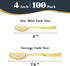 Kucoele 4 Inches Gold Mini Plastic Spoons, 100 Pack Disposable Small Dessert Spoons Heavy Duty Tiny Tasting Spoons for Appetizers, Puddings, Ice Creams