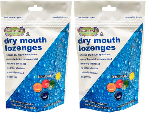 Dry Mouth Relief Fruit Mix 3.3oz Bag (2 Bags) | Sugar Free, Gluten Free | Increases Saliva Production, Delicious Fruit