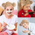 AHONEY Spa Bear Ears Headband, Cute Makeup Skincare Headbands and Wristband Set for Washing Face, Elastic Fluffy
