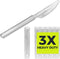 100 Pack Heavy Duty Plastic Clear Knives, Disposable Individually Wrapped, Sturdy Like Silverware, Perfect for Catering