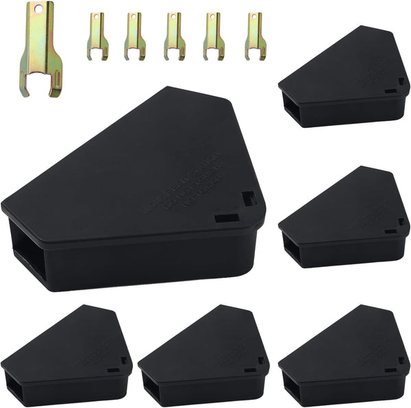 Mouse Station with Keys, Black 6 Pack, Key Required Mouse Stations for Indoor & Outdoor Safety