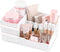 Mantello White Makeup Organizer for Vanity, Cosmetic Organizer for Toiletries and Makeup, Storage for Vanity