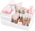 Mantello White Makeup Organizer for Vanity, Cosmetic Organizer for Toiletries and Makeup, Storage for Vanity