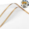 Gold Edge Flower Wrapping Paper, 20 Sheets White Waterproof Florist Bouquet Wrap 22.8*22.8 Inches for DIY Craft
