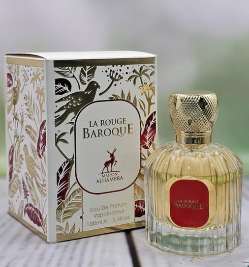 Maison Alhambra La Rouge Baroque Eau de Parfum Spray for Unisex, 3.4 Ounce