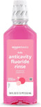 Amazon Basics Kids Anticavity Fluoride Rinse, Alcohol Free, Bubble Gum, 18 Fl Oz