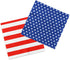 Gatherfun American Flag Patriotic Party Supplies - Disposable Paper Napkins for Veterans Day, 40 Pack of Stars + Stripes