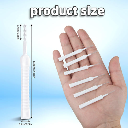 Patelai 60 Pcs Mini Shower Head Cleaner Picks, Anti Clogging Nylon Cleaning Brush for Shower, Window Slot, Keyboard