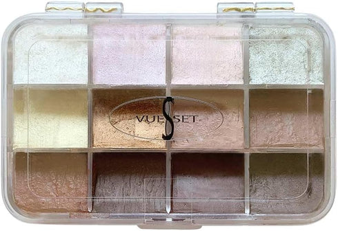 Mango 12 Sections Empty Makeup Palette - Depotting Case for Custom Makeup Organization