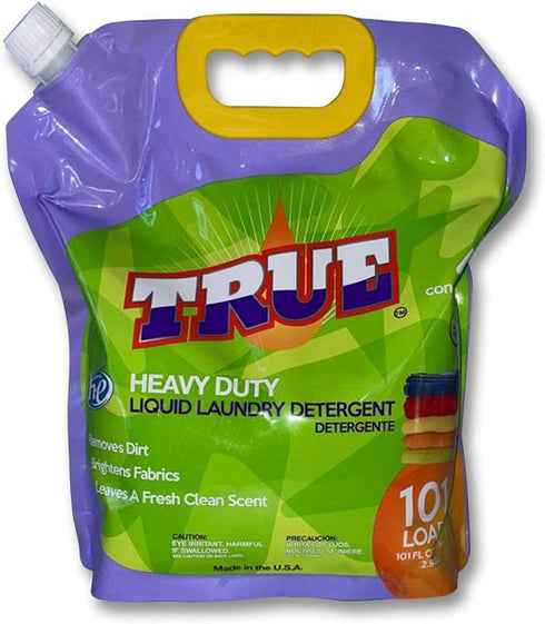 True Laundry Detergent, 101 Fluid Ounces, 101 Loads, Liquid, 4x Concentrated, Made in USA & Halal