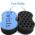 Twist Hair Sponge Brush - Curl Sponge Big Holes for Women and Men Dread Foam Afro Curling Loc Brush (3 Pcs)