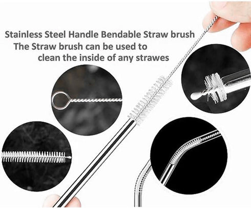 TsuvyXeg 3 9pcs Straw Cleaner Brush Kit Extra Long Pipe Tube Cleaning with Different Diameter for Sippy Cup Bottle