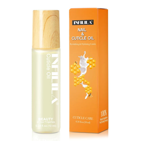 NXJ INFILILA Cuticle Oil, Nail Strengthener and Growth, 10ml Nail Cuticle Oil with Vitamin E, Milk Honey Extract