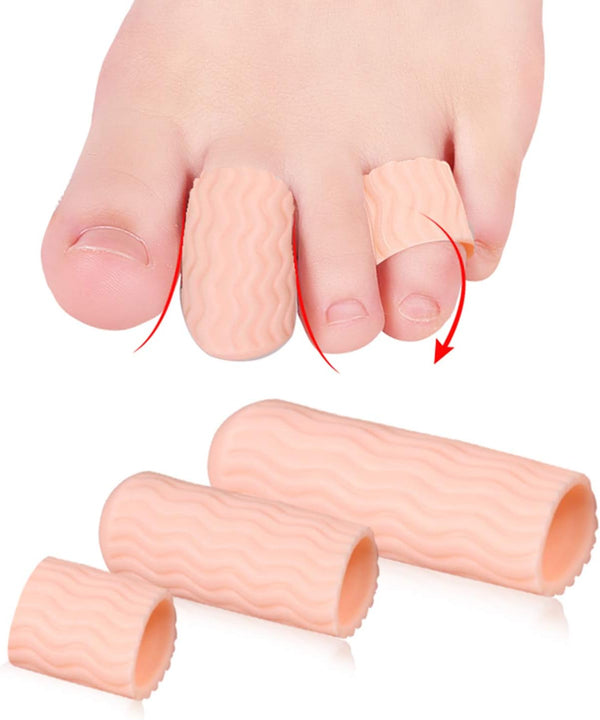 10 Pcs Silicone Toe Protectors - Gel Toe Caps for Blisters, Corns, Cracking, Pain Relief, Reduce Friction