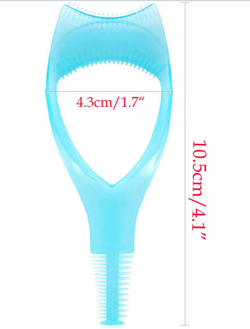 yueton 2pcs 3 in 1 Upper Lower Lash Makeup Eyelash Tool, Mascara Applicator Guide, Cosmetic Comb