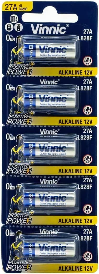 Blister 5 Batteries 27a Alkaline 12v L828f L828f