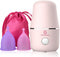 ROSA RUGOSA Menstrual Cup Steamer, Portable Menstrual Cup Wash Kit, Comes with Two Reusable
