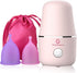 ROSA RUGOSA Menstrual Cup Steamer, Portable Menstrual Cup Wash Kit, Comes with Two Reusable