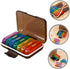 Ipetboom 7-Day Weekly Portable Pill Organizer Box, Multi-Compartment Medicine Case with Colorful Lids and Black Shell