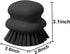 Dish Brush with Handle - Kitchen Scrub Brushes for Cleaning, Nylon Bristles for Sink, Pots, Pans (4 Pack, Black)