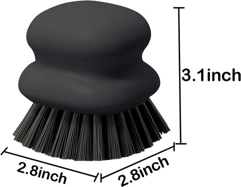 Pans(2Pack +2Pack Dish Brush with Handle, Kitchen Scrub Brushes for Cleaning, Dish Scrubber with Nylon bristles