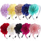 XIMA 10pcs Chiffon Flower Headbands - Hair Accessories for Kids, Children, Teens, Toddlers