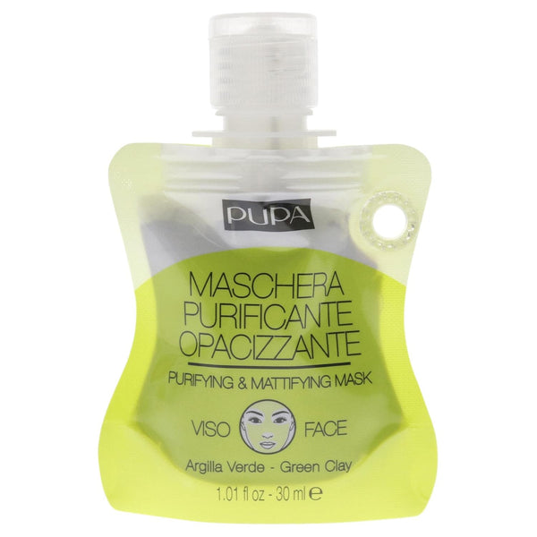 Pupa Milano Purifying and Mattifying Face Mask - Detoxifying Skin Treatment with Bamboo Charcoal & Vitamin E