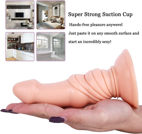 Rovamvia 5.5 Inches Sets Realistic Dildo for Beginners, Anal Dildos Lifelike Fake Penis for Women/Men/Gay, Adult Sex
