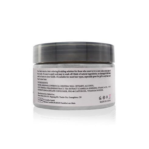 Silver Grey Hair Wax Pomades 4.23 oz - Natural Hair Coloring Wax Material for Disposable Hair Styling Clays Ash,