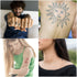Temporary Tattoo Markers for Skin, 10 Body Markers for Bold and Fine Lines, Cosmetic Quality + 40 Large Tattoo Stencils