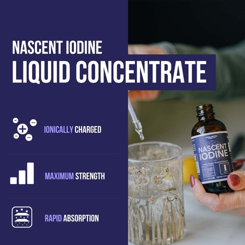 Nascent Iodine Supplement, 400 Servings, Vegan, 1800 mcg - 600 mcg per Drop, Pure Clear Color for Thyroid Health,
