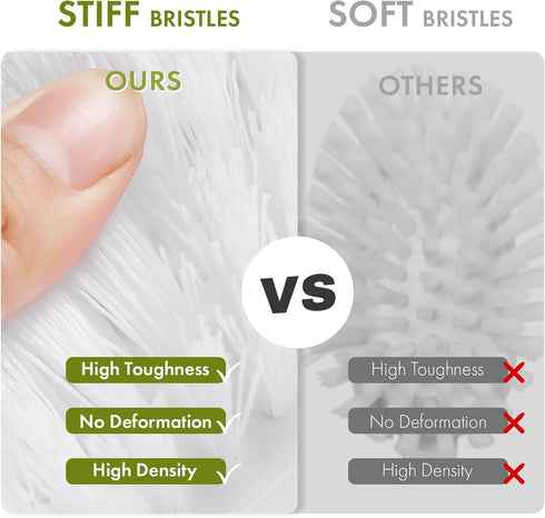 Amazer Scrub Brush for Cleaning, Heavy Duty Shower Cleaner Brush with Stiff Bristles, Comfort Grip Handle - Pack of 2